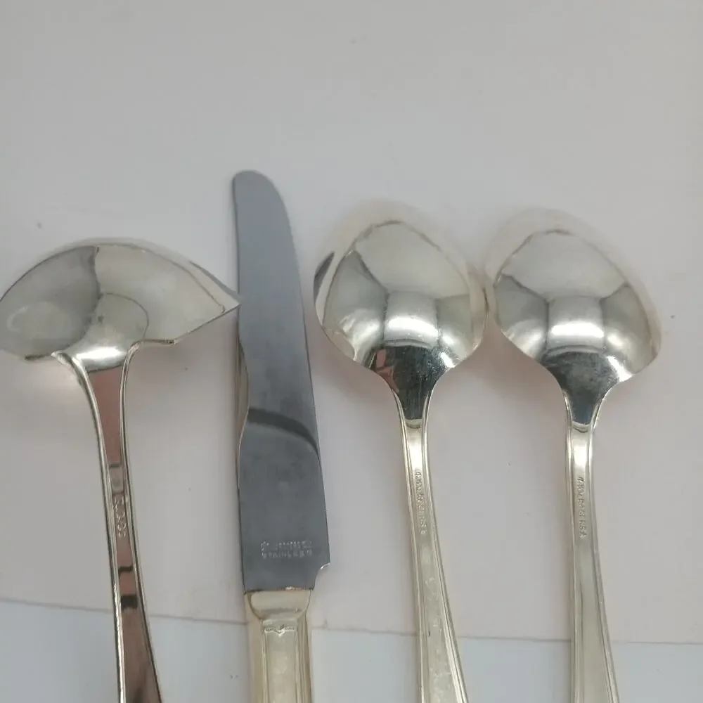 4X Serving 1914 Patrician Silverplate Flatware COMMUNITY Ladle Spoon Oneida